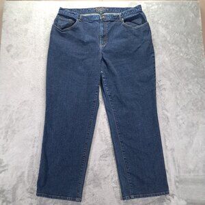 Lauren Jeans Co Premium Jean Women Plus 38x28, Tag 18W Blue Denim Stretch